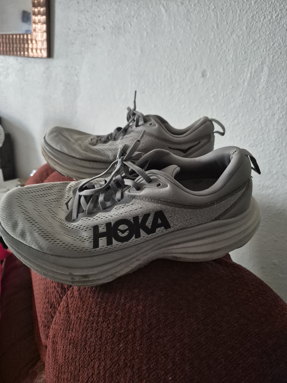 HOKA Men's Neutral Running Shoes in Light Gray